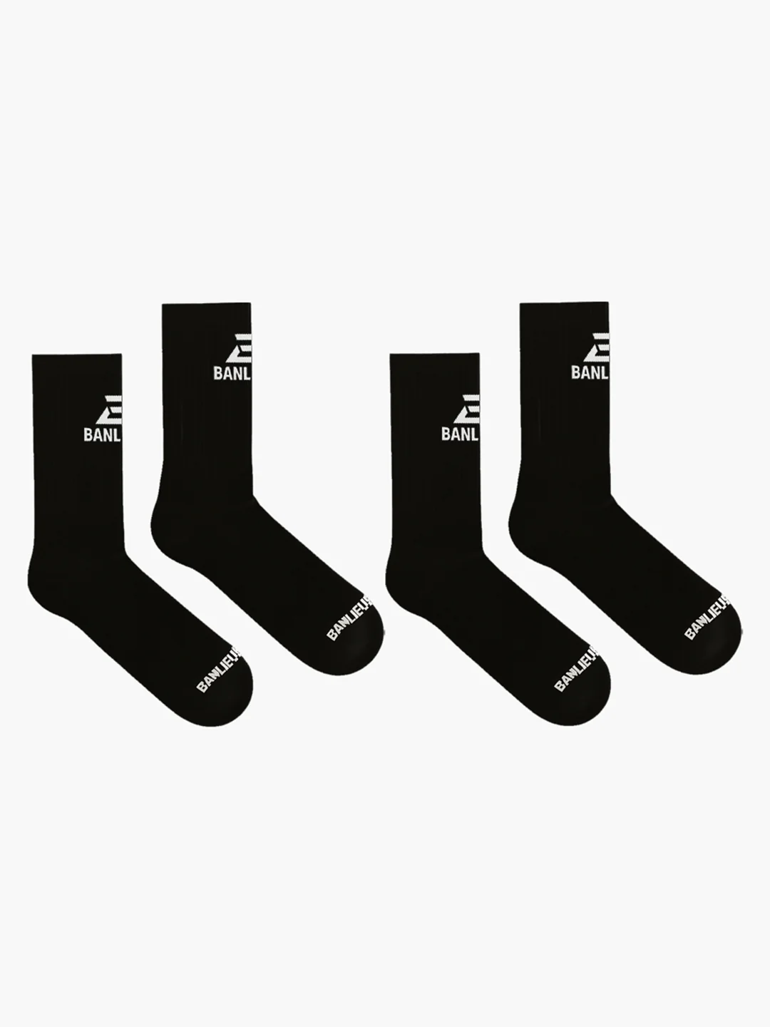 B+ LOGO SOCKS | BLACK - Image 3