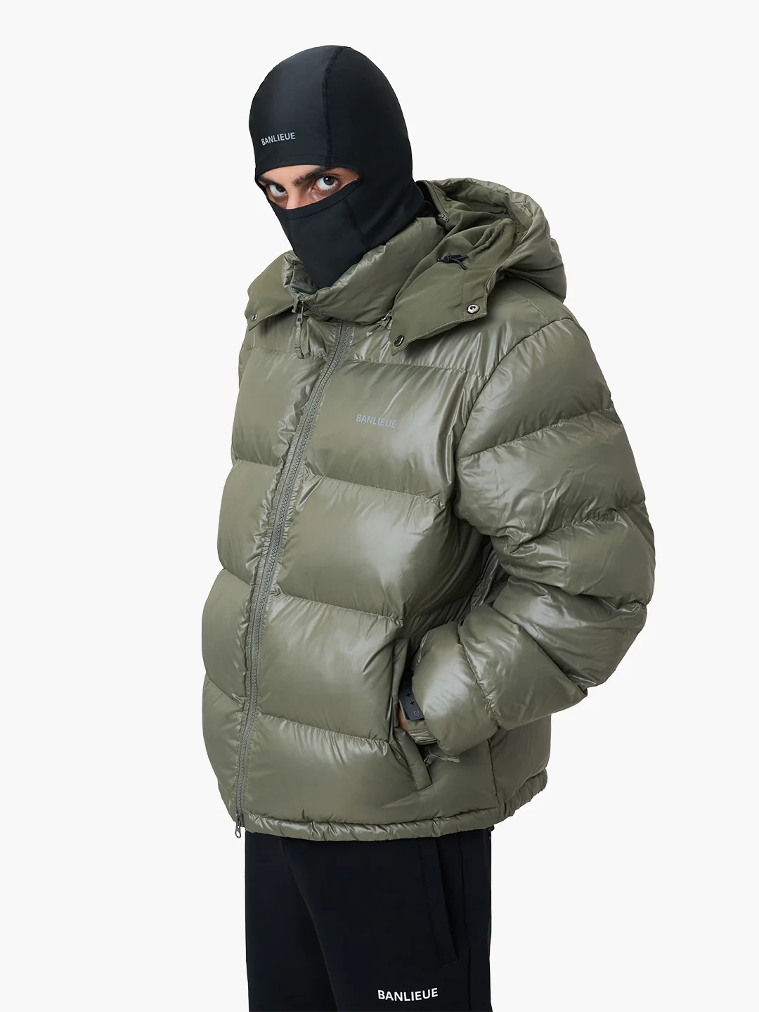 BALACLAVA PUFFER JACKET | OLIVE - Image 3