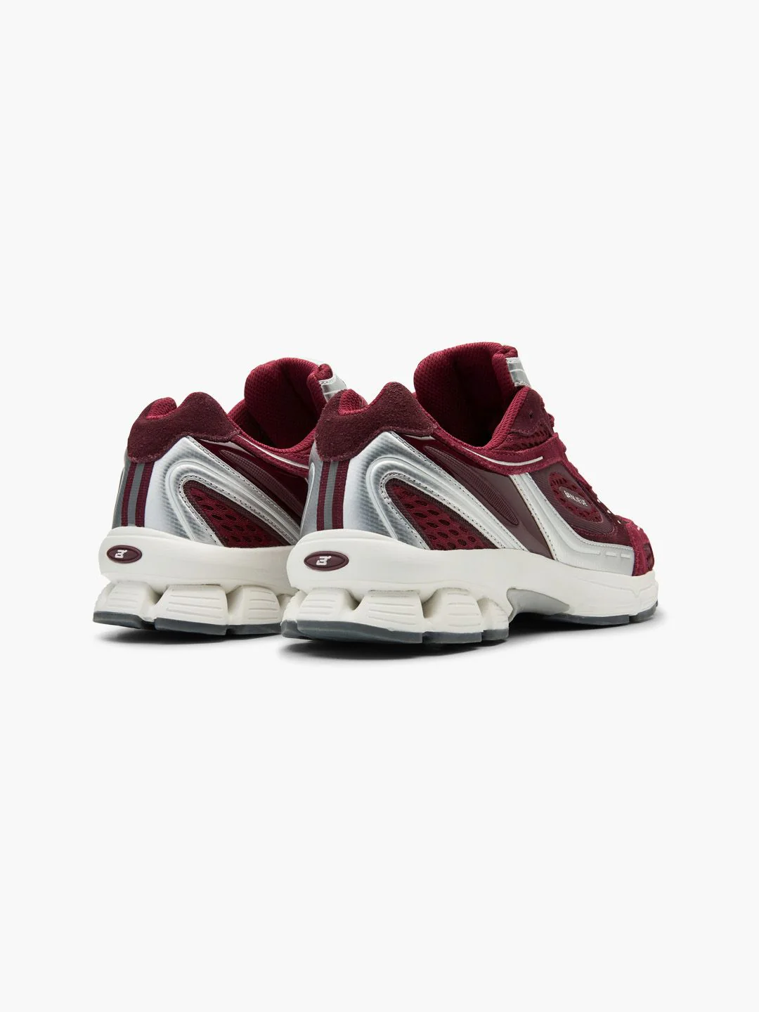 BANLIEUE SNEAKER (SUEDE) | BURGUNDY RED / METALLIC SILVER / CORE WHITE - Image 6