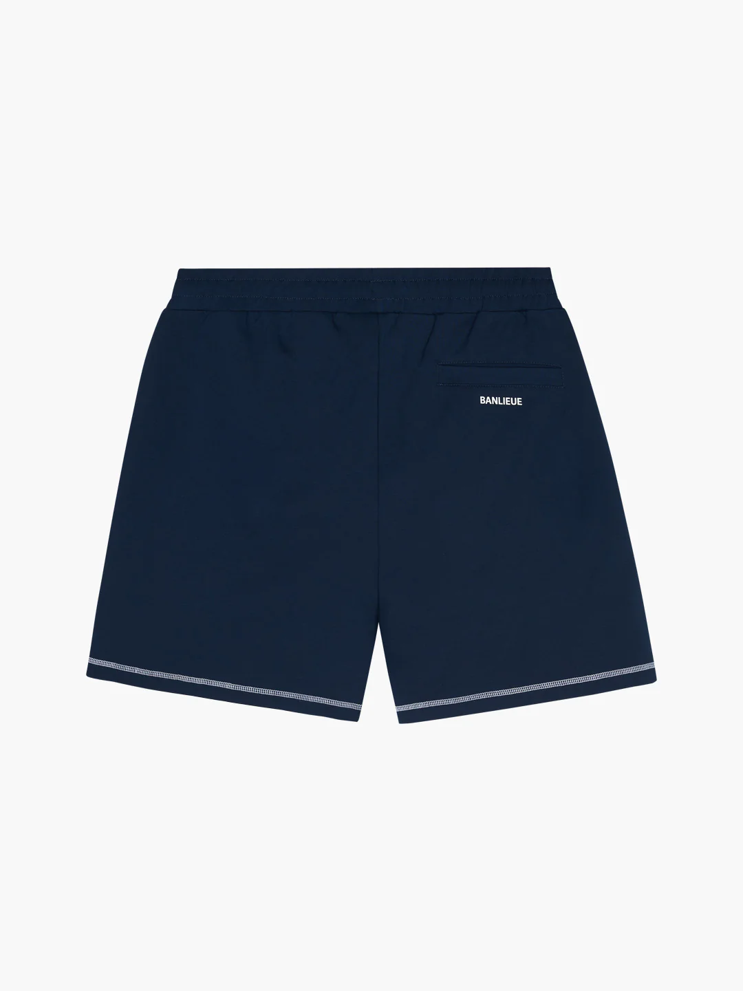 CONTRAST STITCH SHORTS | NAVY / WHITE - Image 5