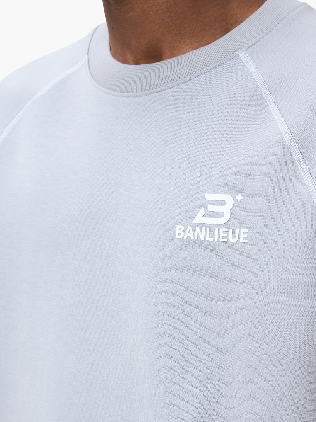 CONTRAST STITCH SWEATER | ALLOY GREY / WHITE - Image 4