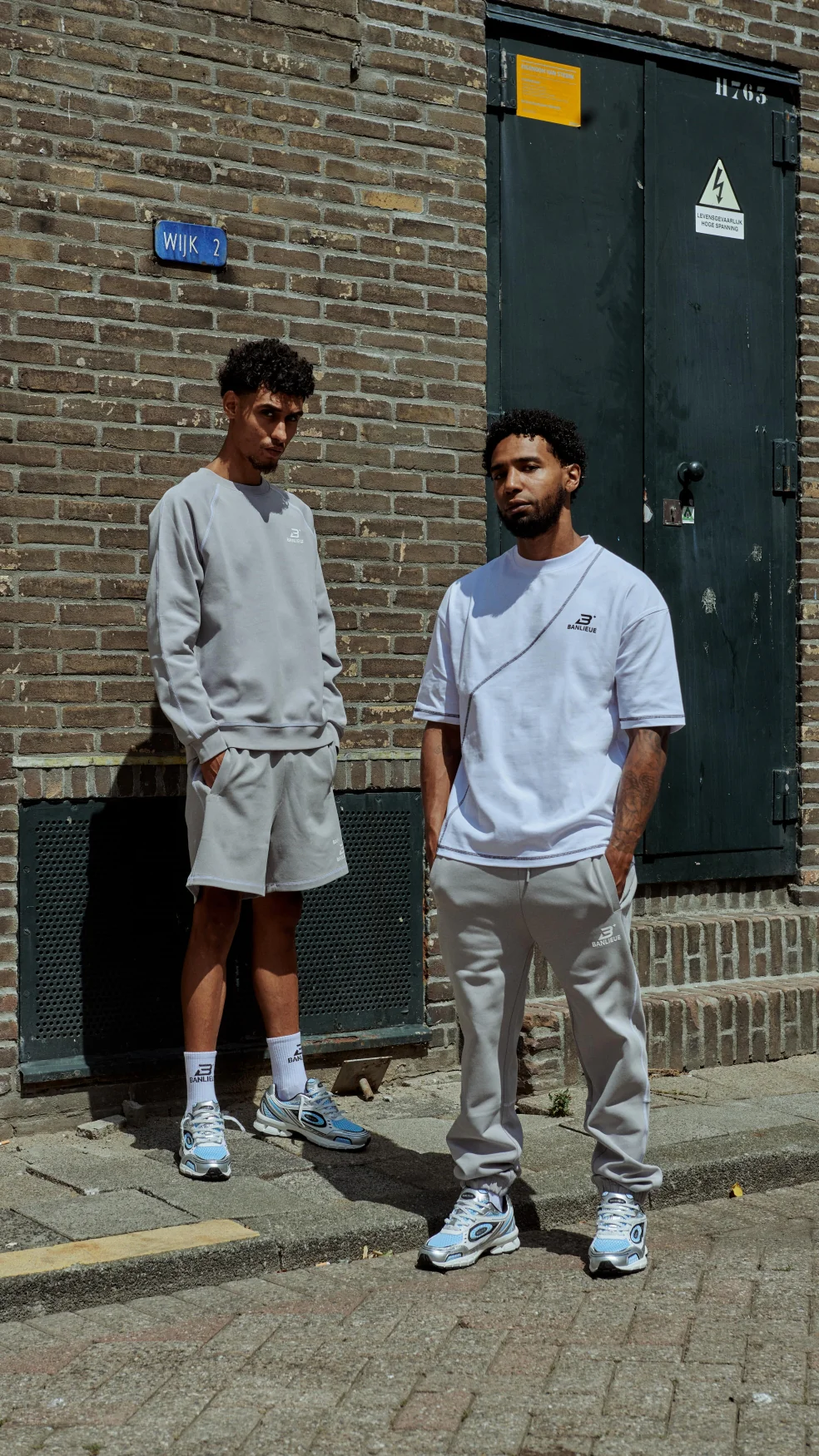 CONTRAST STITCH SWEATPANTS | ALLOY GREY / WHITE - Image 7