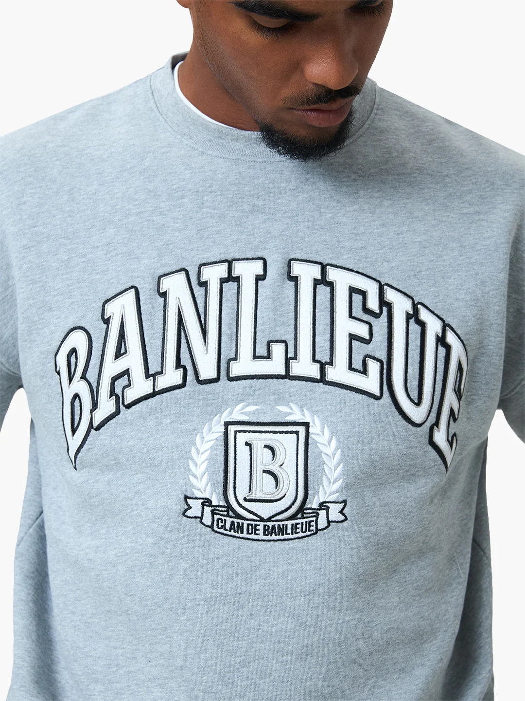 CREST SWEATER | HEATHER GREY - Image 3