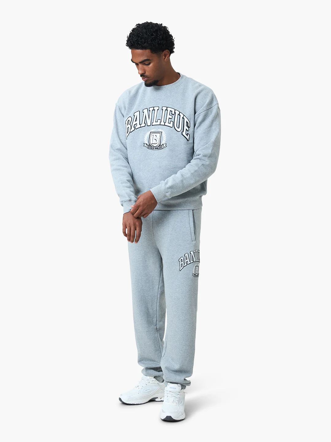 CREST SWEATPANTS | HEATHER GREY - Image 3