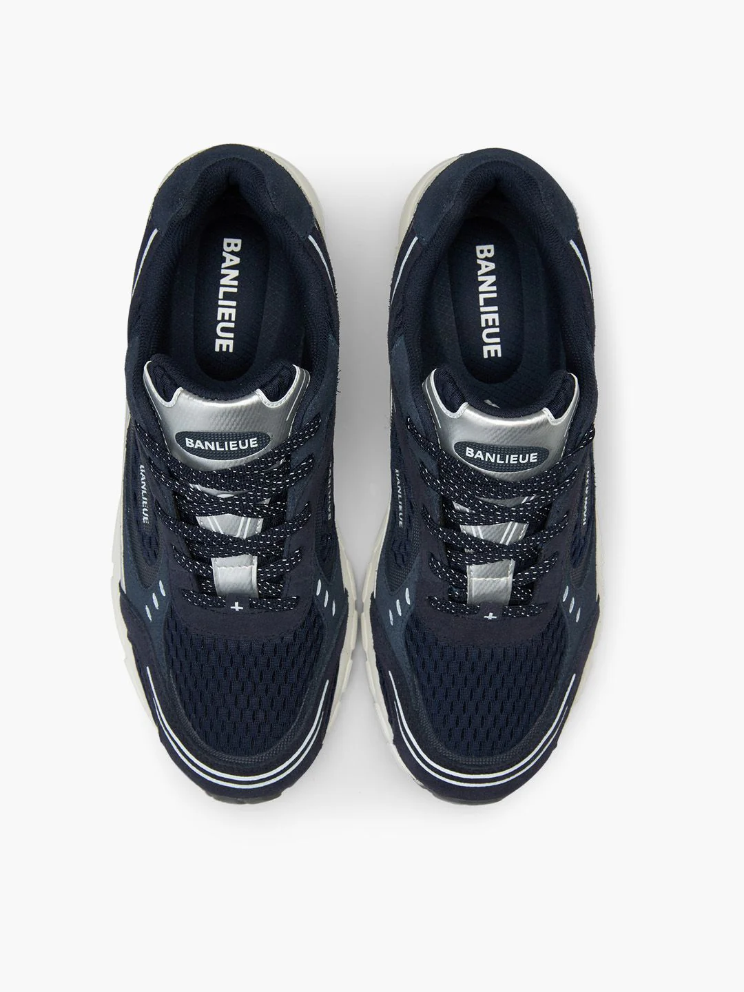 BANLIEUE SNEAKER (SUEDE) | NAVY BLUE / METALLIC SILVER / CORE WHITE - Image 7